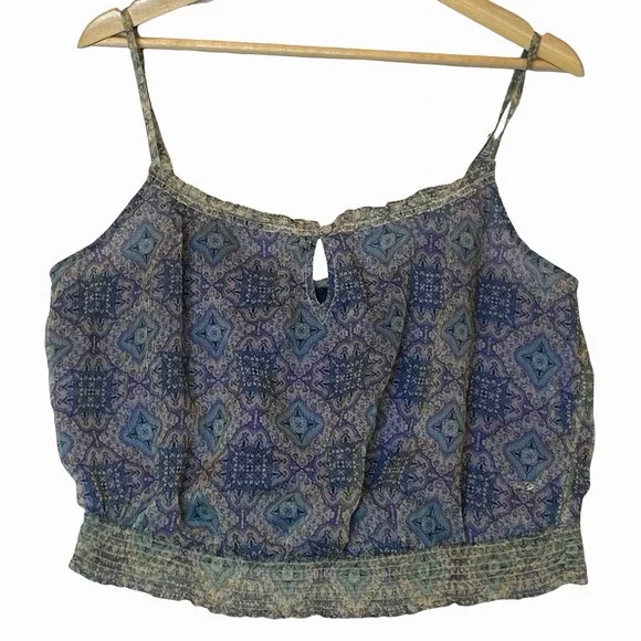 Vintage American Eagle Outfitters Cami Top Womens M Y2K Festival Boho Chic 2000s - Picture 2 of 9